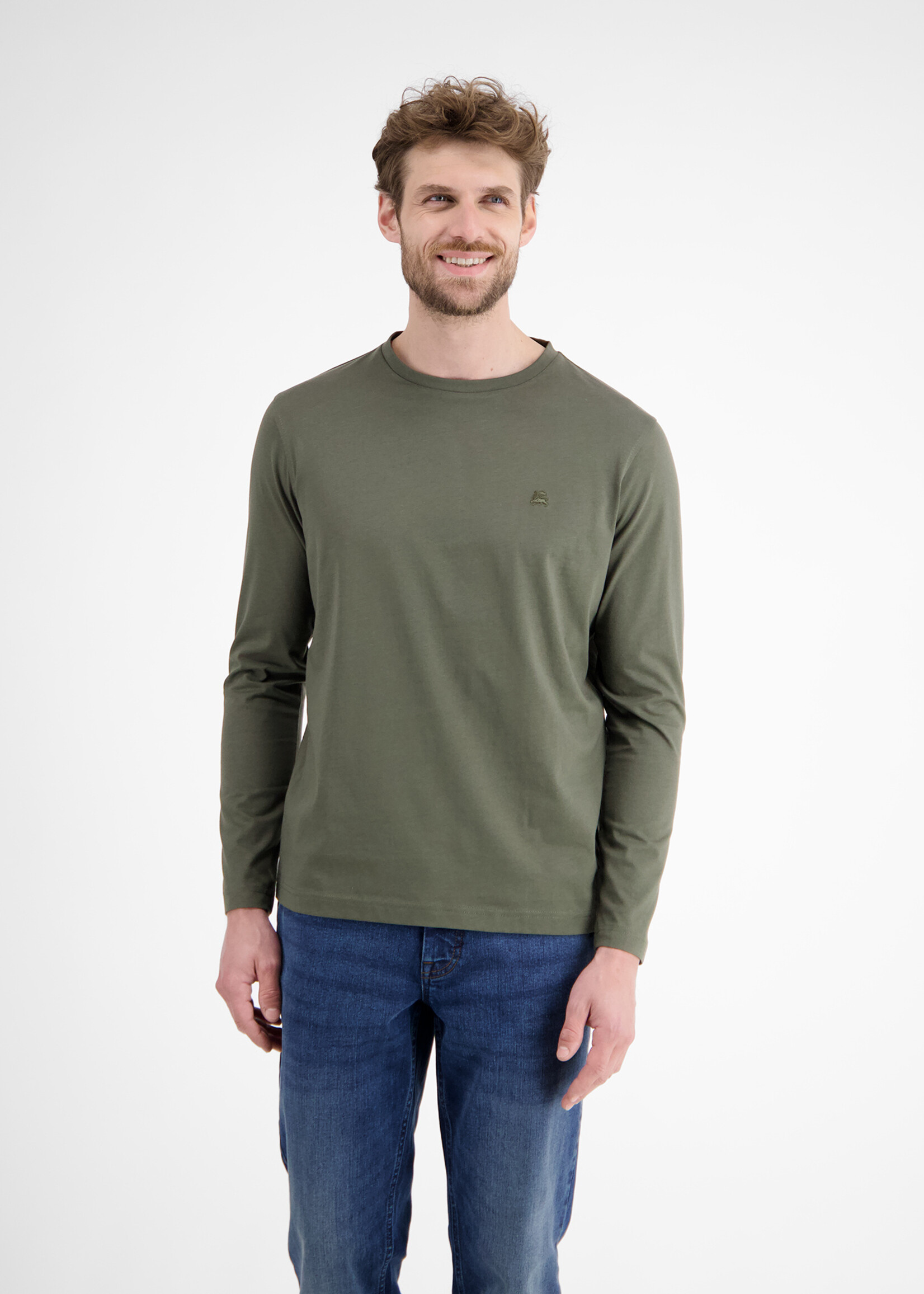 LERROS T-SHIRT LANGE MOUWEN O-NECK