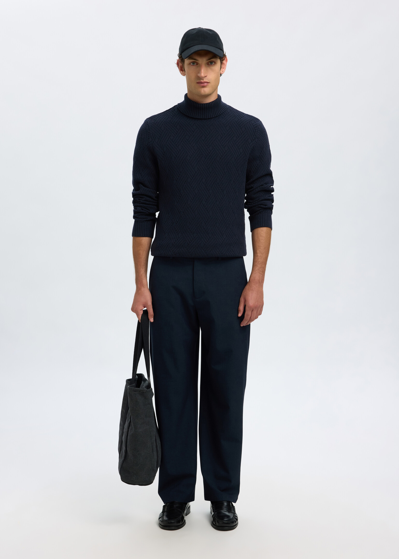 SELECTED HOMME TREVOR KNIT STRUC ROLL NECK