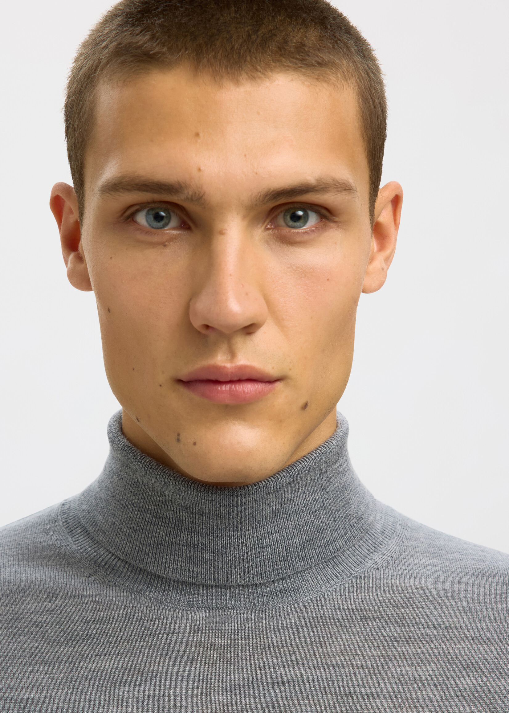 SELECTED HOMME TRAY KNIT MERINO ROLL NECK