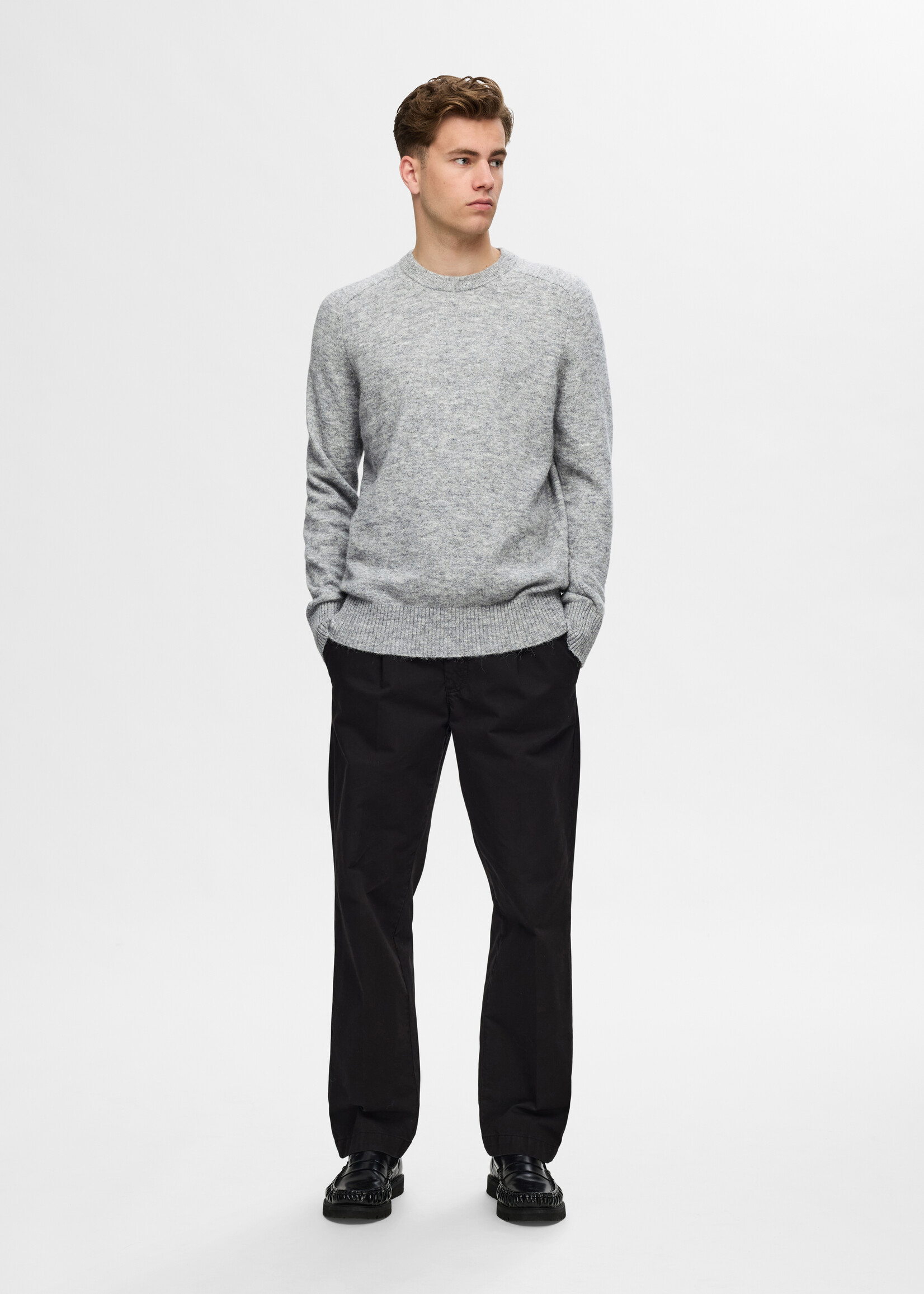 SELECTED HOMME RAI LS KNIT CREW NECK