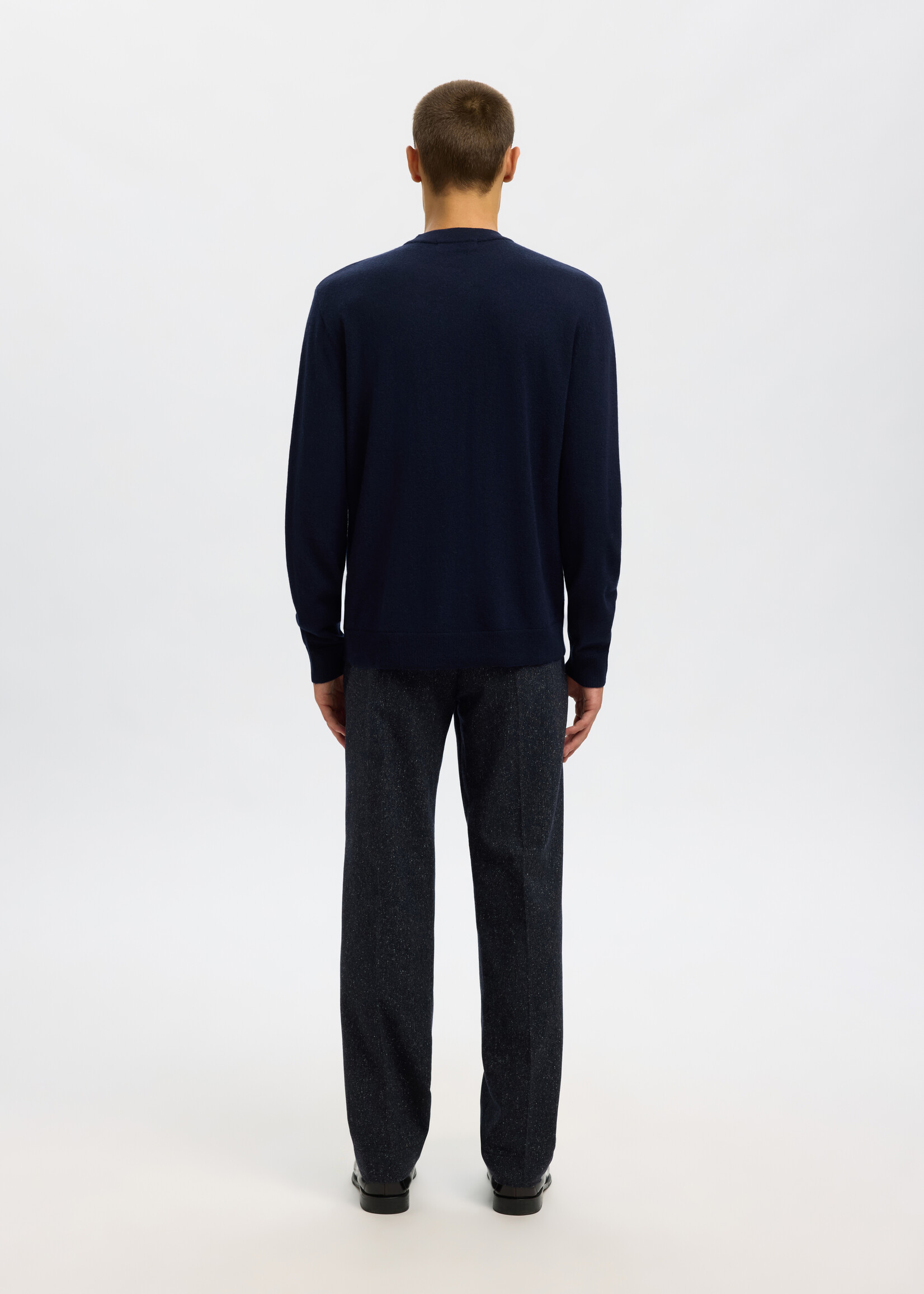 SELECTED HOMME TRAY MERINO BRUSHED RELAXED CREW