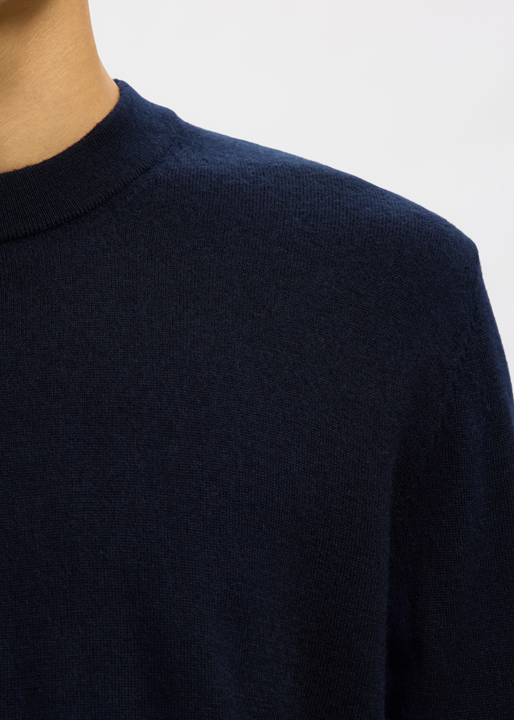 SELECTED HOMME TRAY MERINO BRUSHED RELAXED CREW