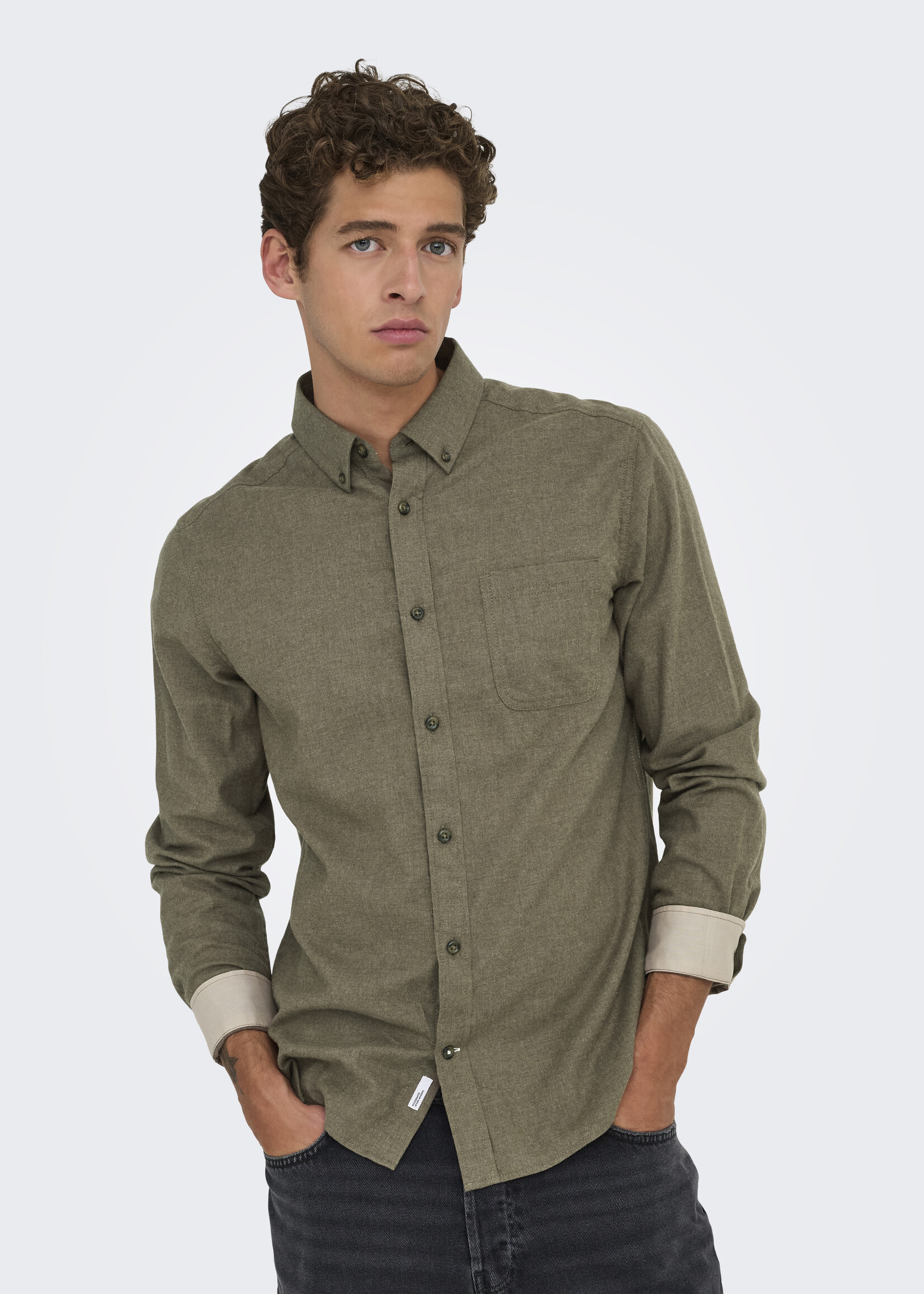 ONLY & SONS ROAD REG MELANGE SHIRT