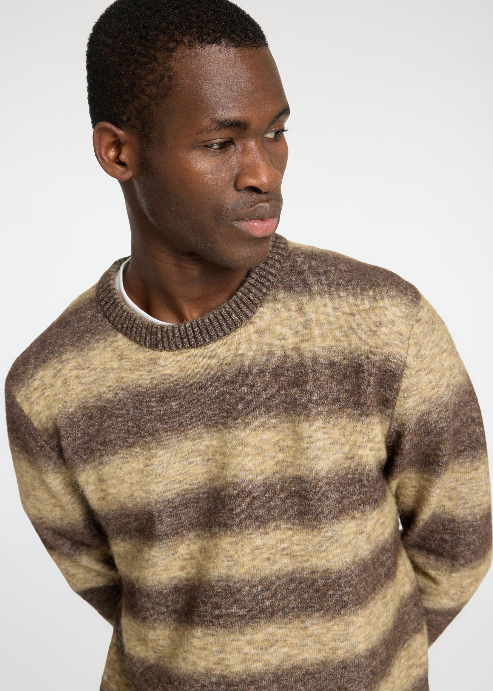 SELECTED HOMME RAI RELAXED OMBRE CREW NECK
