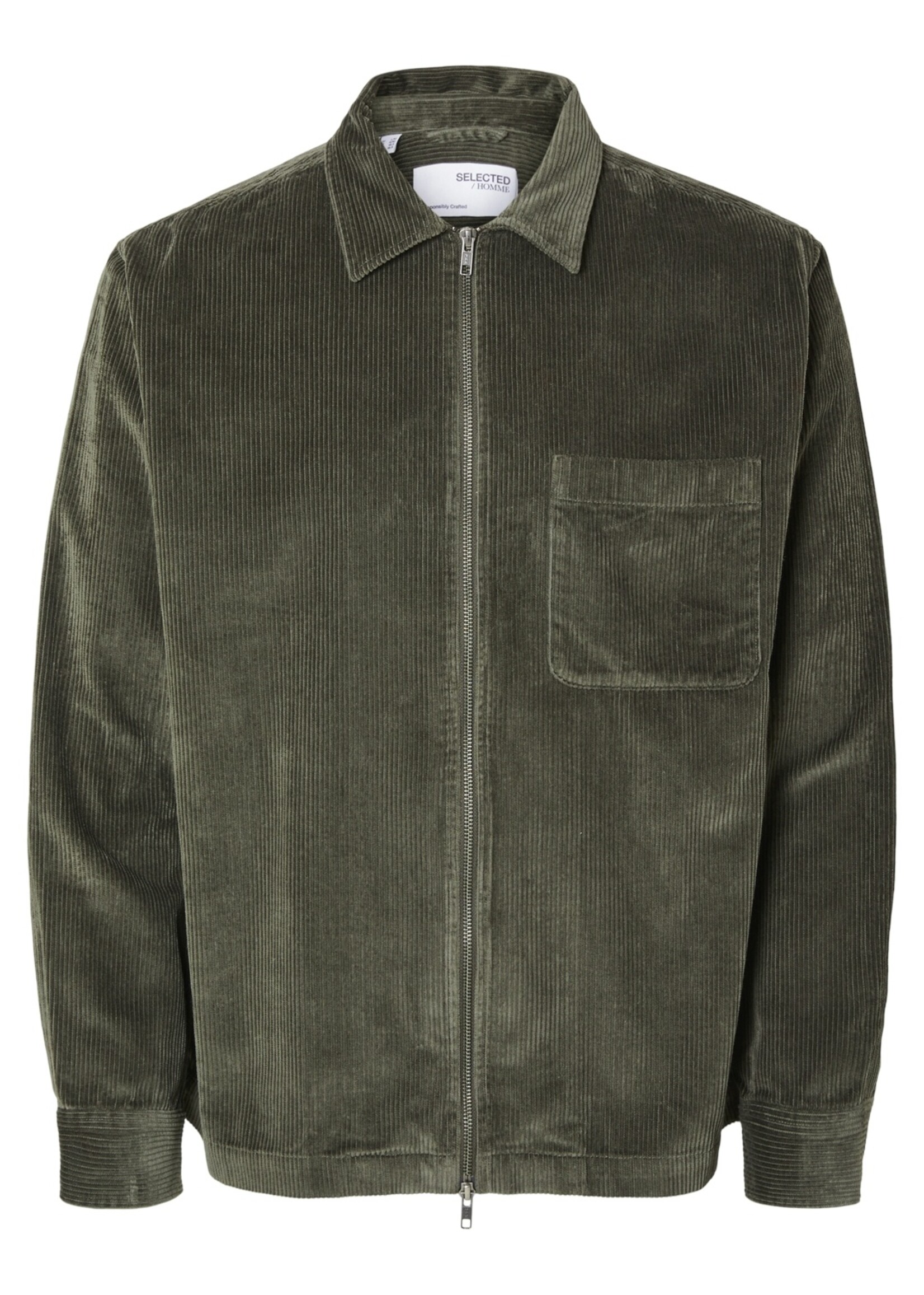 SELECTED HOMME JAKE CORD OVERSHIRT ZIP