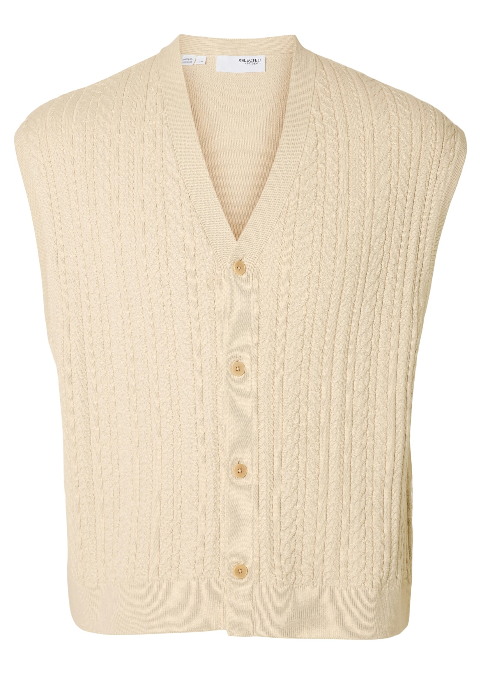 SELECTED HOMME ELIS SL KNIT RELAXED CABLE WAISTCOAT