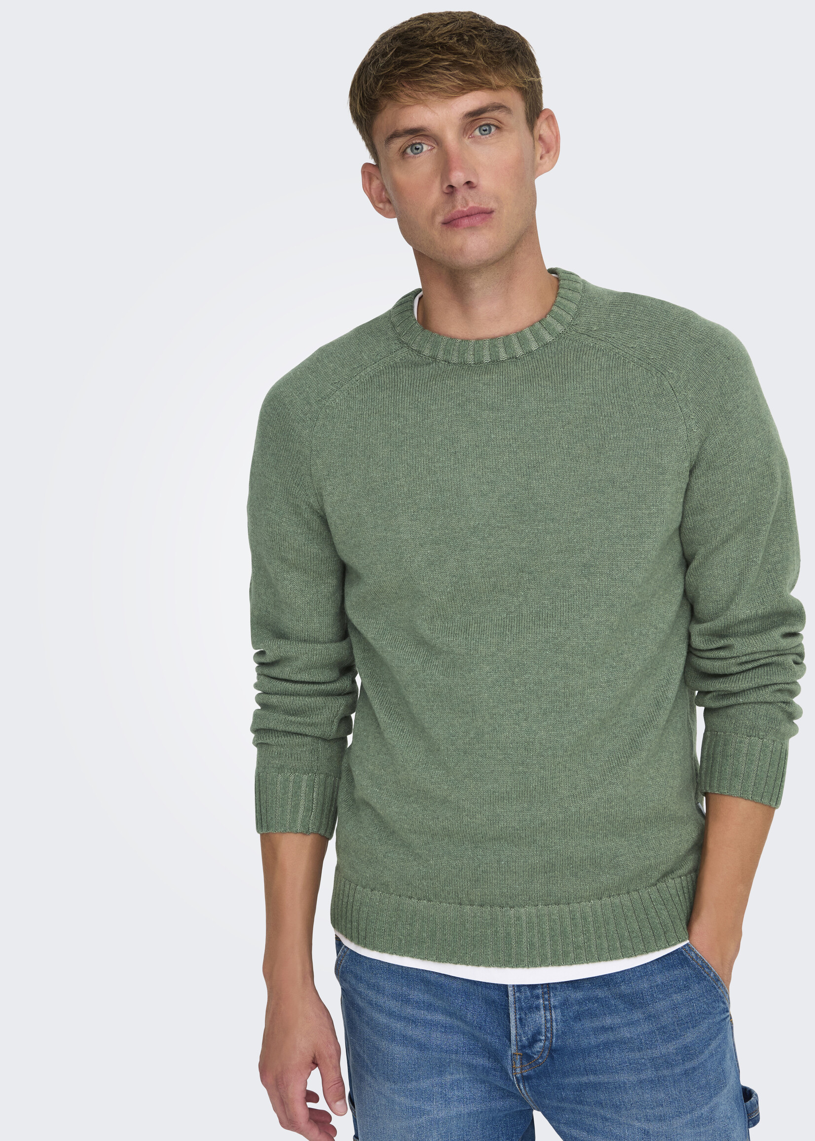 ONLY & SONS EDDY REG 7 WOOL CREW KNIT