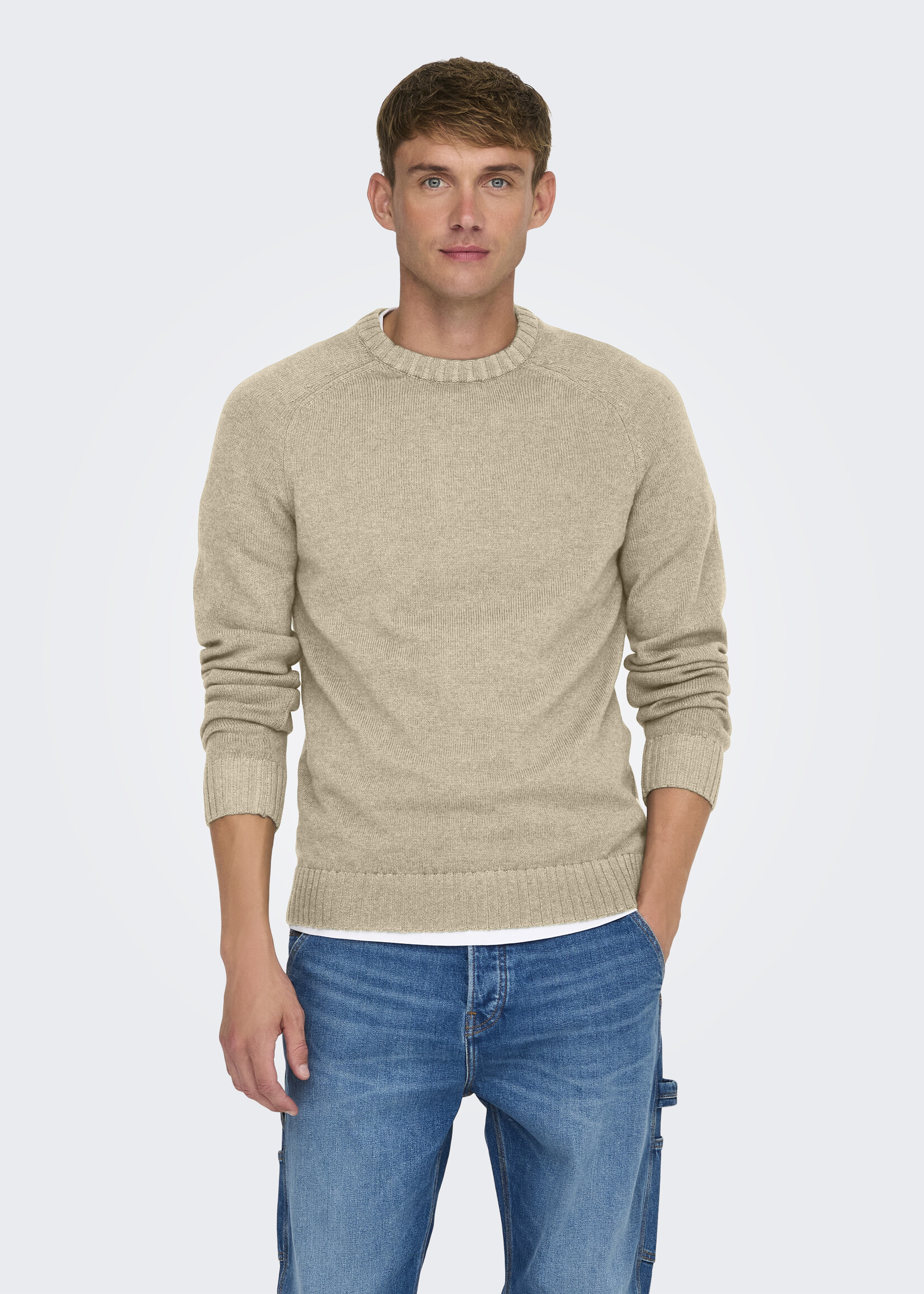 ONLY & SONS EDDY REG 7 WOOL CREW KNIT