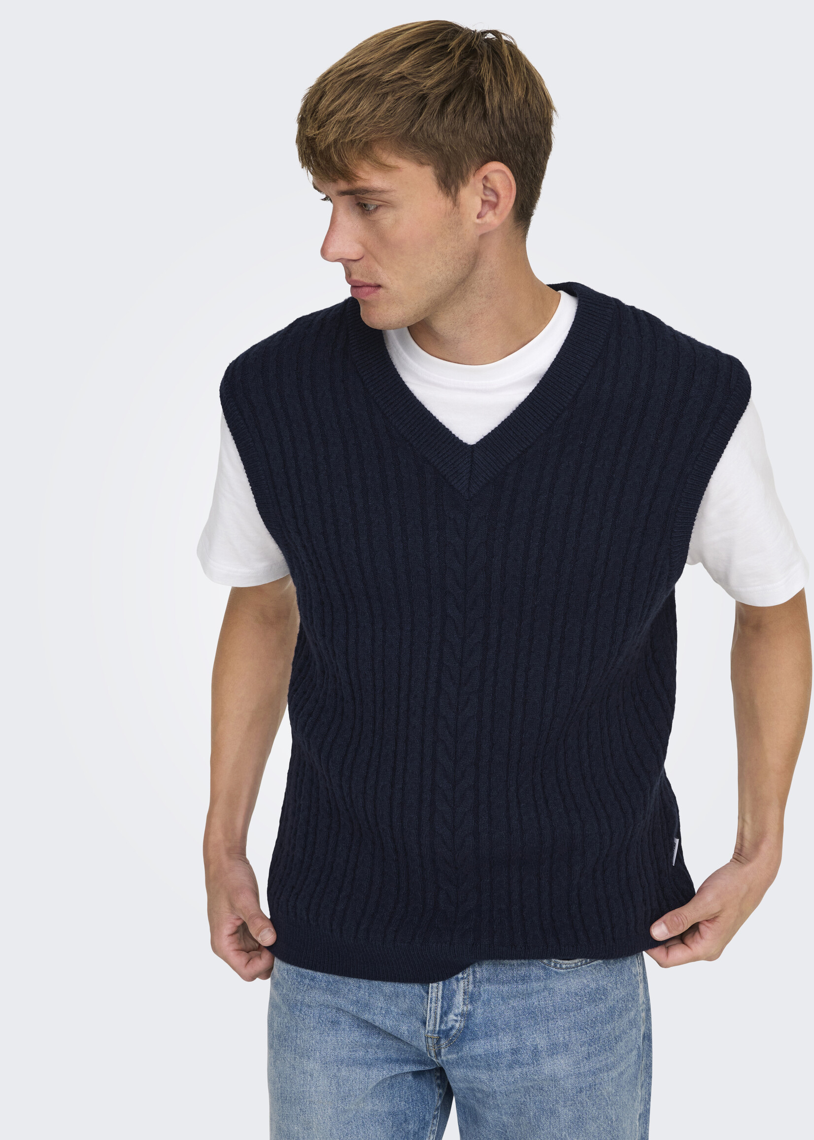 ONLY & SONS ONSFLYNN REG STRUC VEST KNIT