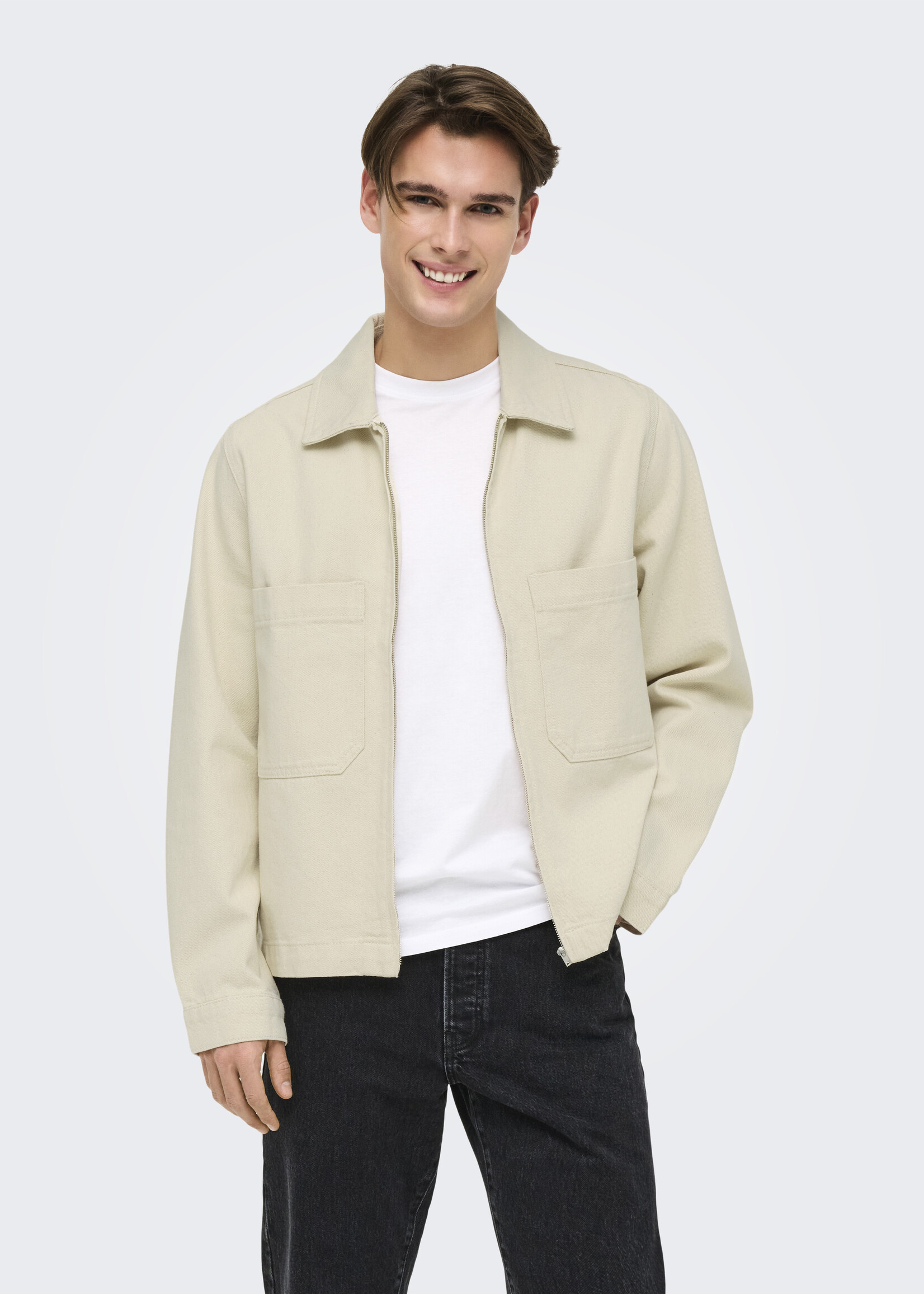 ONLY & SONS ONSCASSEL ECRU DNM JACKET