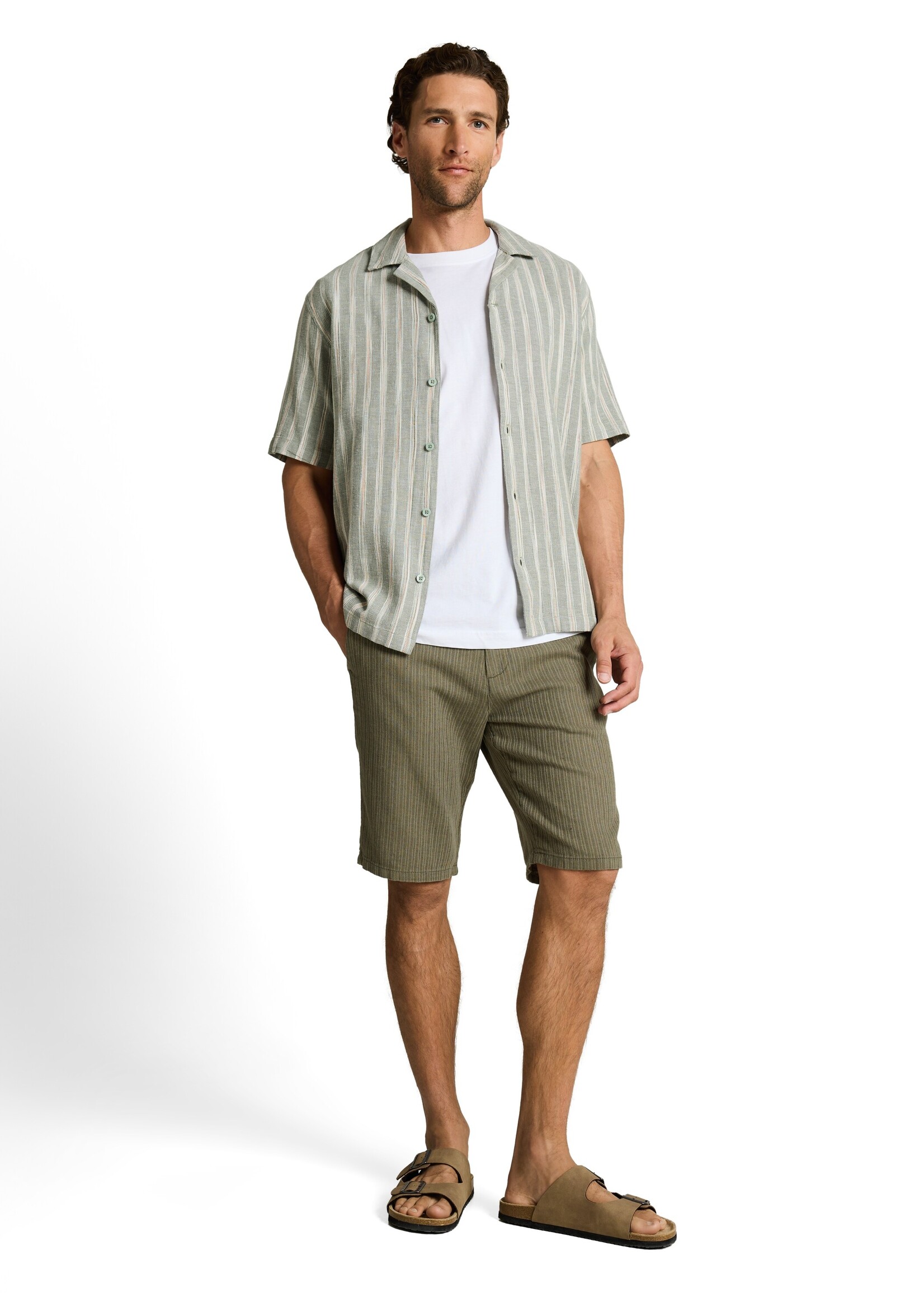 1049623 REGULAR COTTON LINEN CHINO SHORT