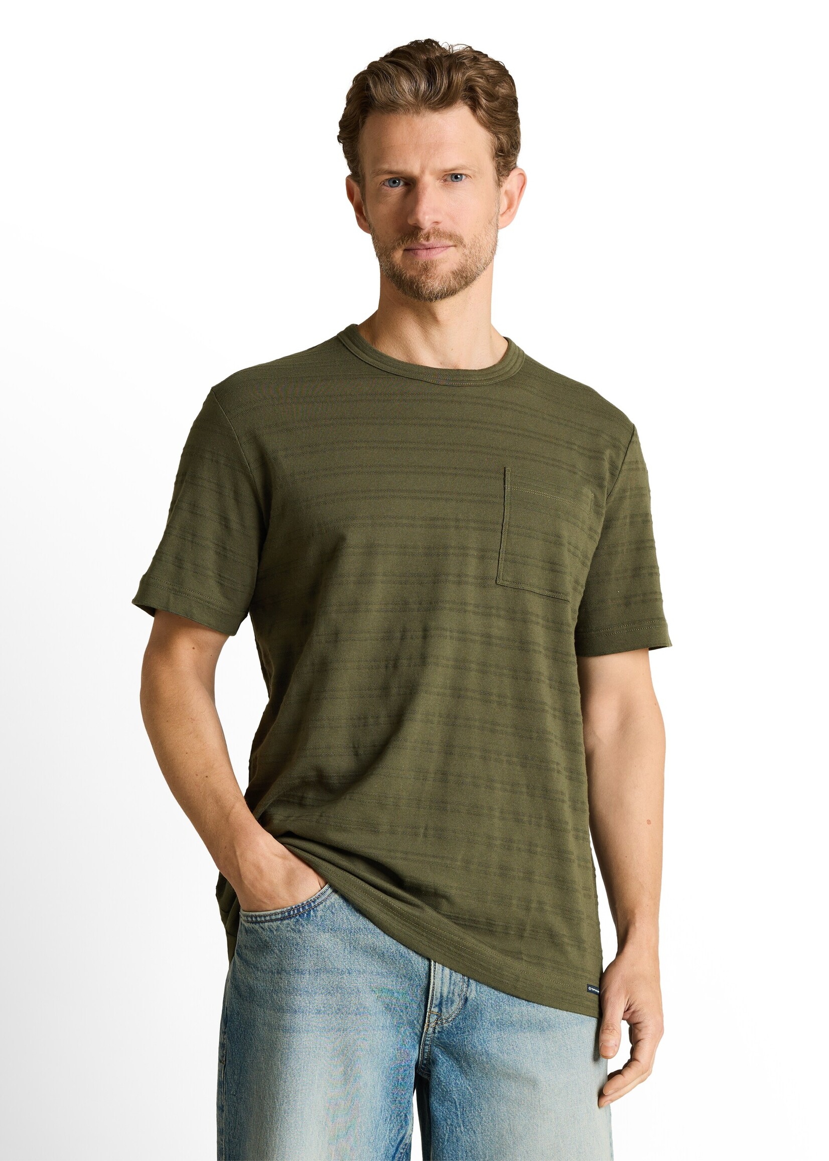 1050224 STRIPED STRUCTURED T-SHIRT