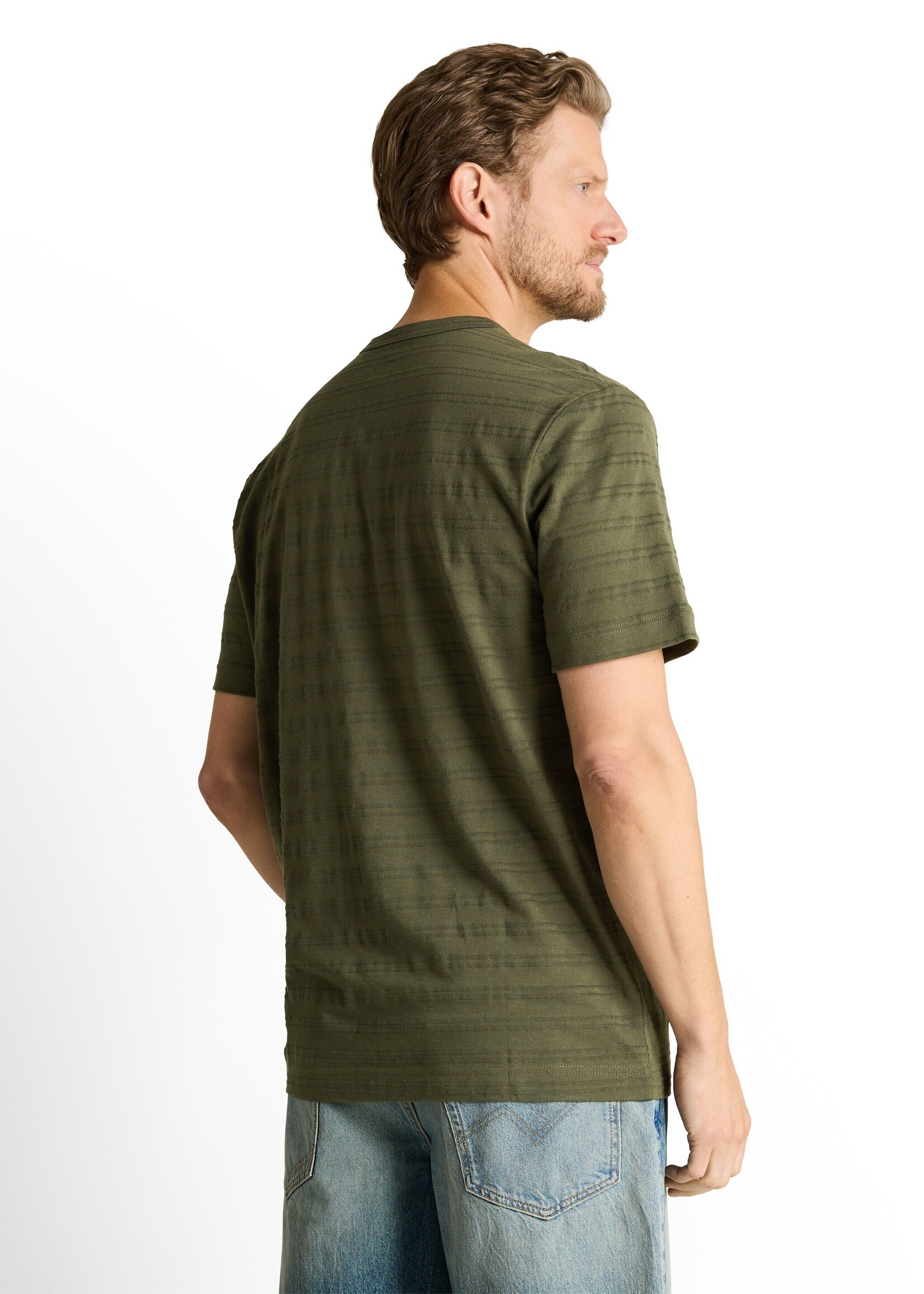 1050224 STRIPED STRUCTURED T-SHIRT