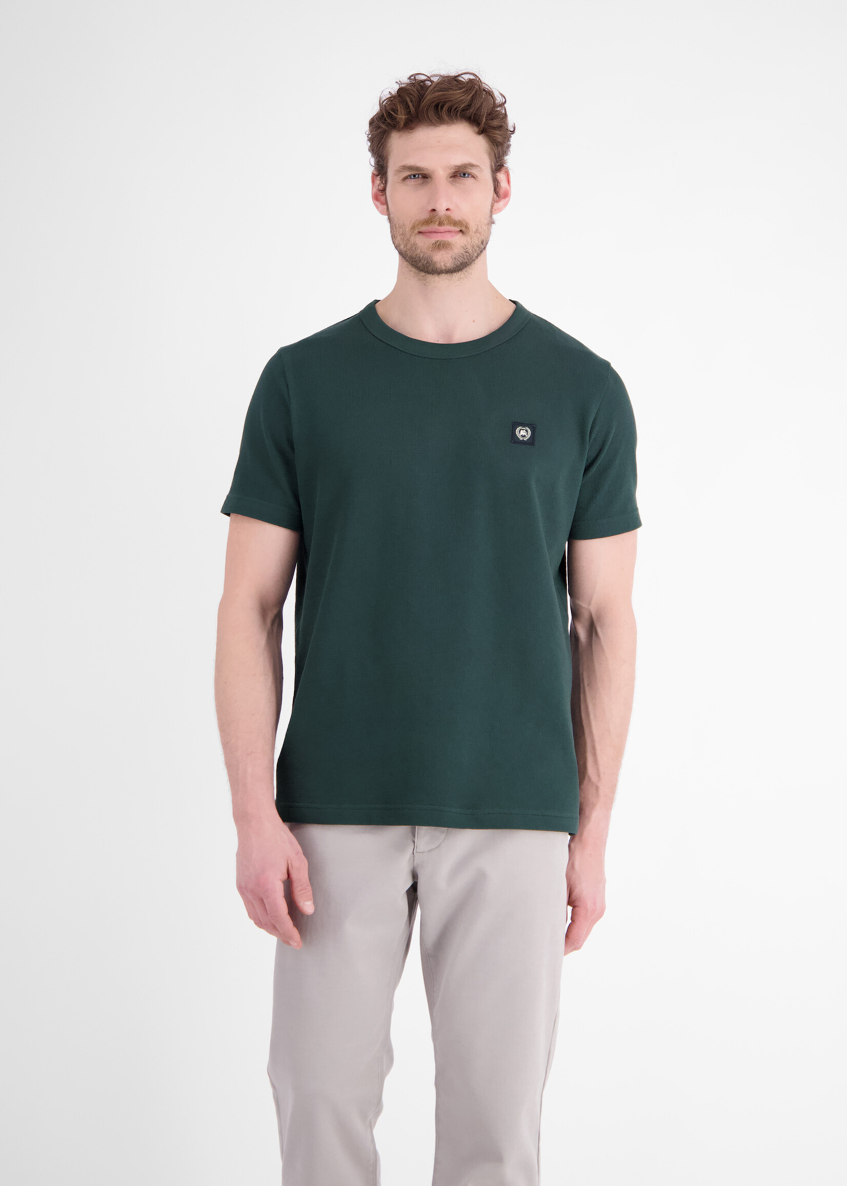 LERROS T-SHIRT  O-NECK STRUCTURE