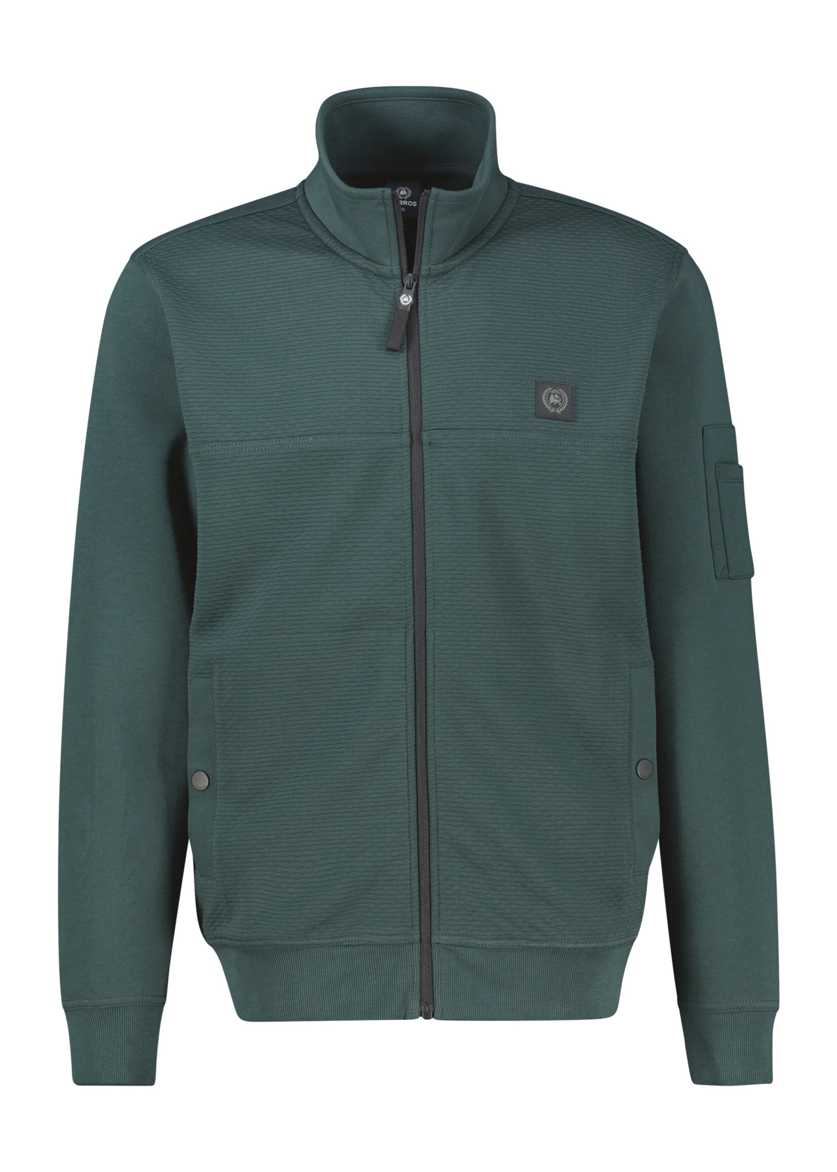 LERROS SWEATSHIRT JACKET NEEDLE PUNCH