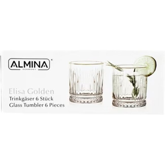 Almina Elisa Glas Set Goud | 240ml