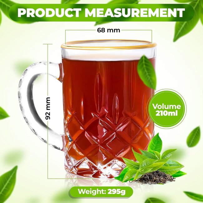 Hajar Koffie- theeglazen 210ml