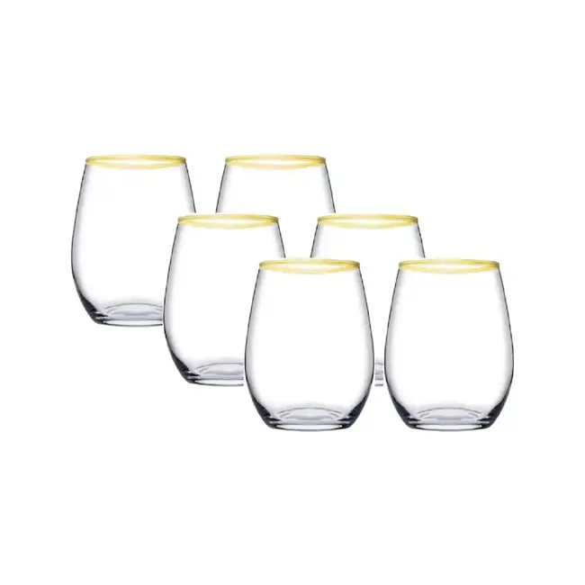 Pasabahce 6 Amber Drinkglazen Goud | 350ml