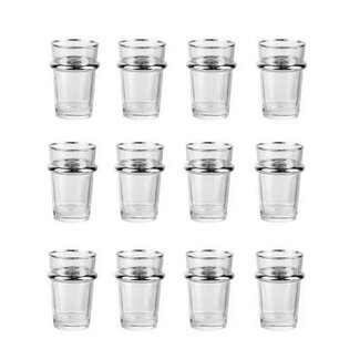 HAKAL 12 Theeglazen zilver | 175ml