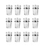 HAKAL 12 Theeglazen zilver | 175ml