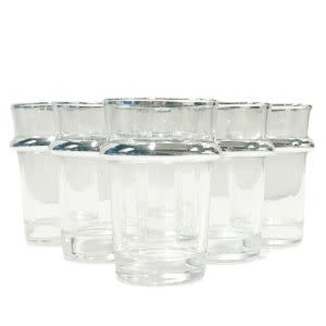 HAKAL 12 Theeglazen zilver | 175ml