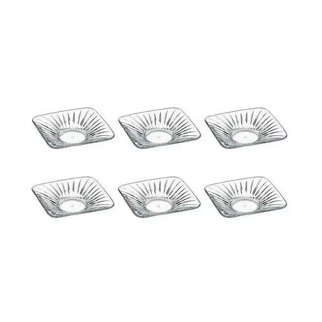 Pasabahce 6 Vierkant Thee Onderzetter | 102mm