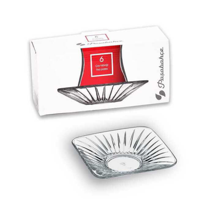 Pasabahce 6 Vierkant Thee Onderzetter | 102mm