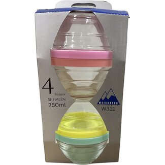 Weissberg | Schalen Set Met Deksel | 250 ml | 4 stuks