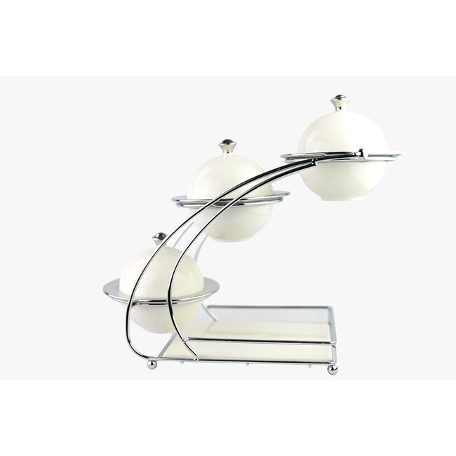 Bavary Kommenset met metalen rek | 3-delig | Met Deksel