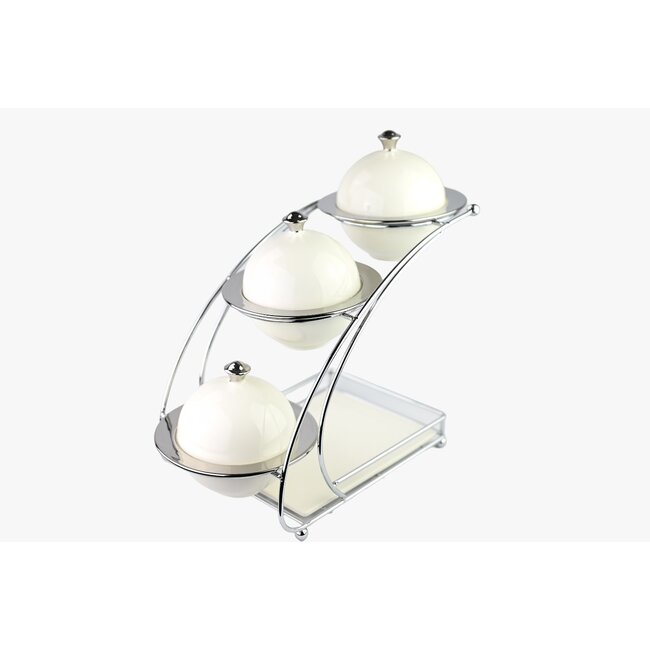 Bavary Kommenset met metalen rek | 3-delig | Met Deksel