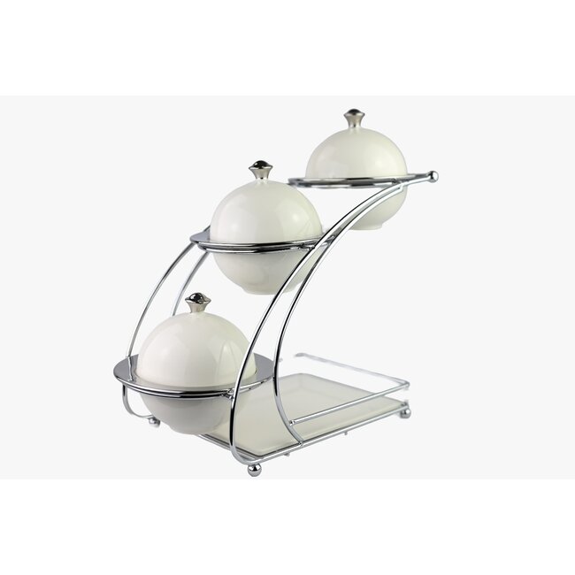 Bavary Kommenset met metalen rek | 3-delig | Met Deksel
