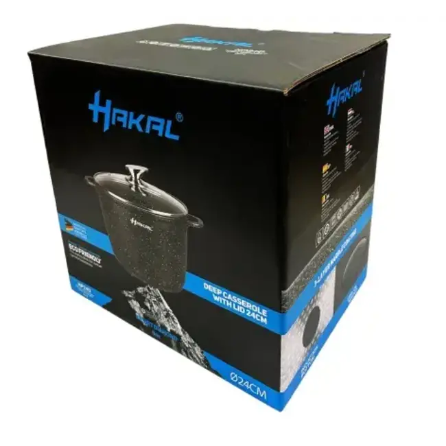 HAKAL Diepe Braadpan | Zwart | 24 cm