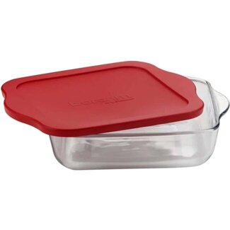 Pasabahce Pasabahce | Vierkante ovenschaal met Deksel | Rood | 1950 cc
