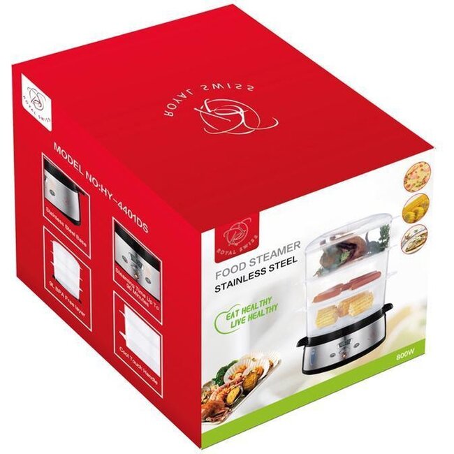 ROYAL SWISS | FOOD STEAMER STEEL 800W
