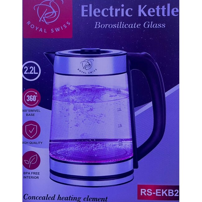 Royal Swiss Royal Swiss | Glazen Waterkoker 2.2l