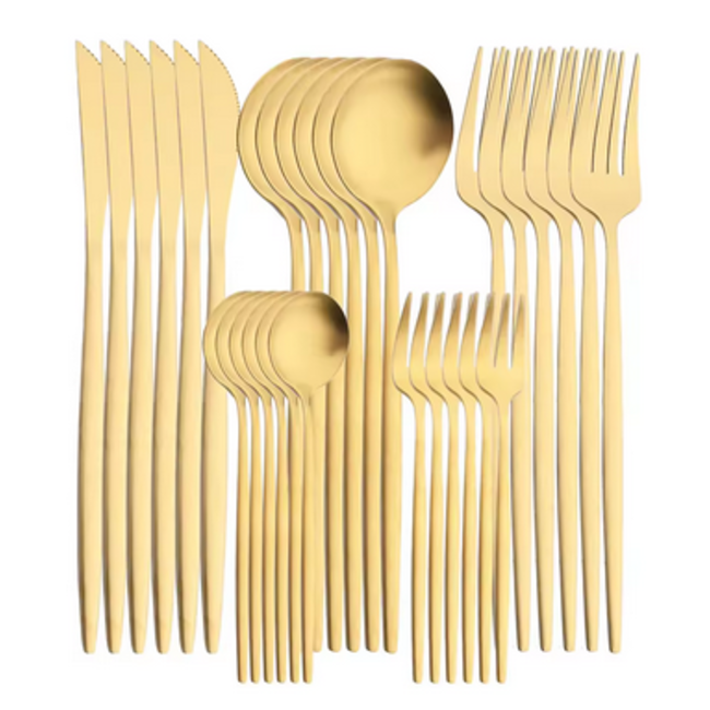Kadirelli | Bestekset | Stainless Steel | Goud | 24-delig