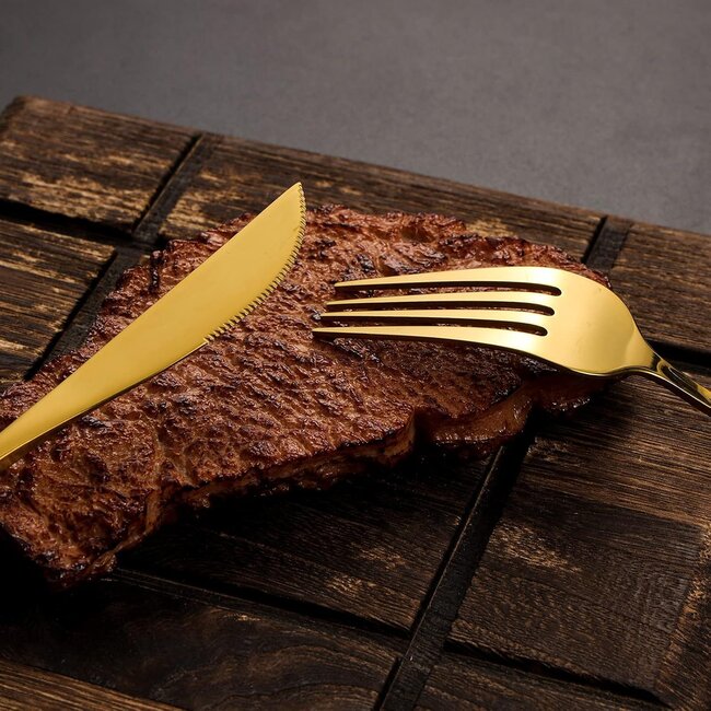 Kadirelli | Bestekset | Stainless Steel | Goud | 24-delig