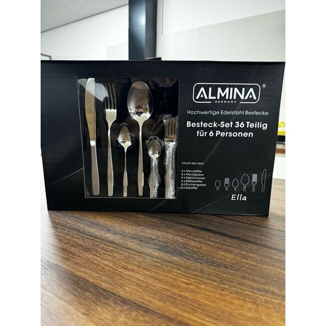 Almina Ella Bestekset 36-Delig Silver