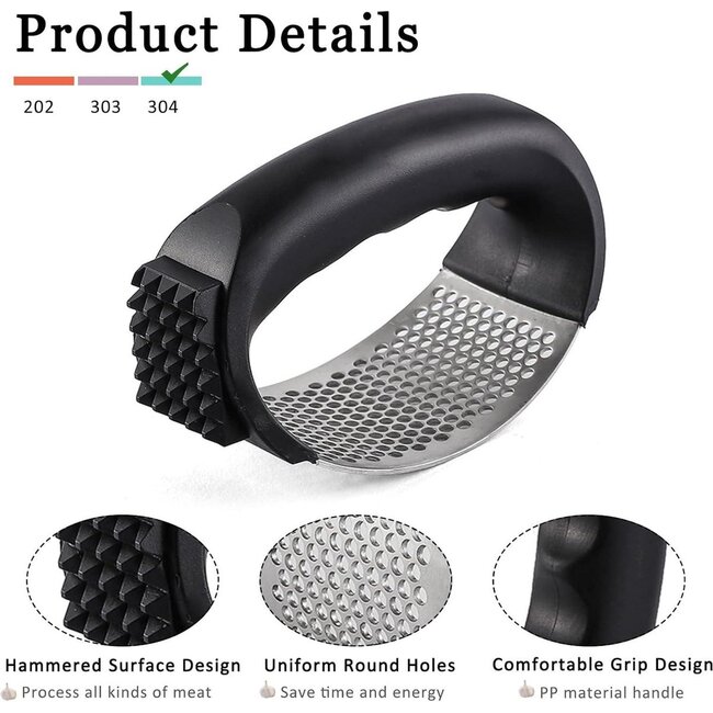 Almina | Knoflookpers | Roestvrij Staal