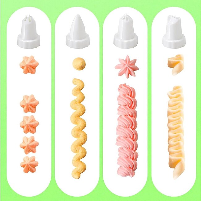 Garneerspuit Met Spuitmondjes | 8 stuks