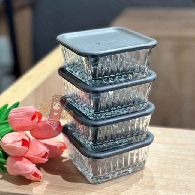 Pasabahce | Schaaltjes met deksel | 4 stuks | 98 mm