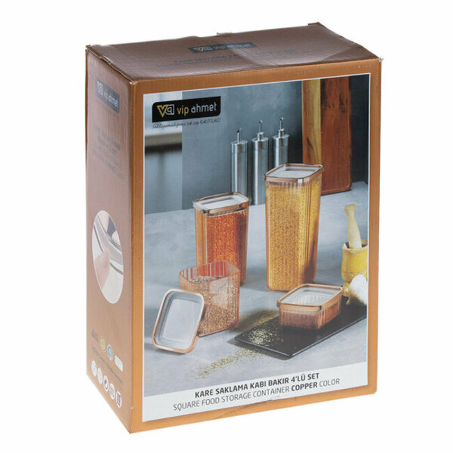 Akkaya | Voorraadpottenset | Rosegold | 4 stuks