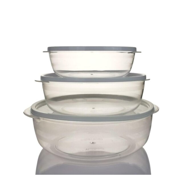 Set Van Ronde Voorraadbakjes| 3 stuks