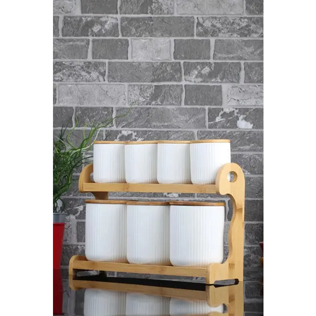 Bavary Voorraadpotjes | Wit | 6-delig