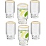 HAKAL Ribble 6 Lang Drinkglazen Goud | 295ml