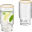HAKAL Ribble 6 Lang Drinkglazen Goud | 295ml