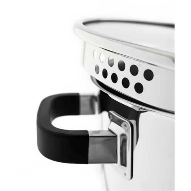 Almina Kookpot Metaal Zwart Handvat 28cm/9.8l