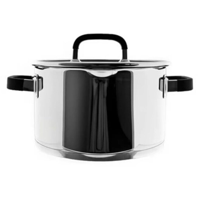 Almina Almina | Kookpot Metaal Zwarte Handvat 22cm/4.5l