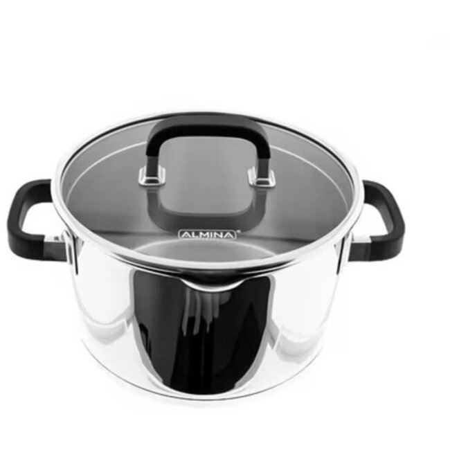Almina Almina | Kookpot Metaal Zwarte Handvat 22cm/4.5l