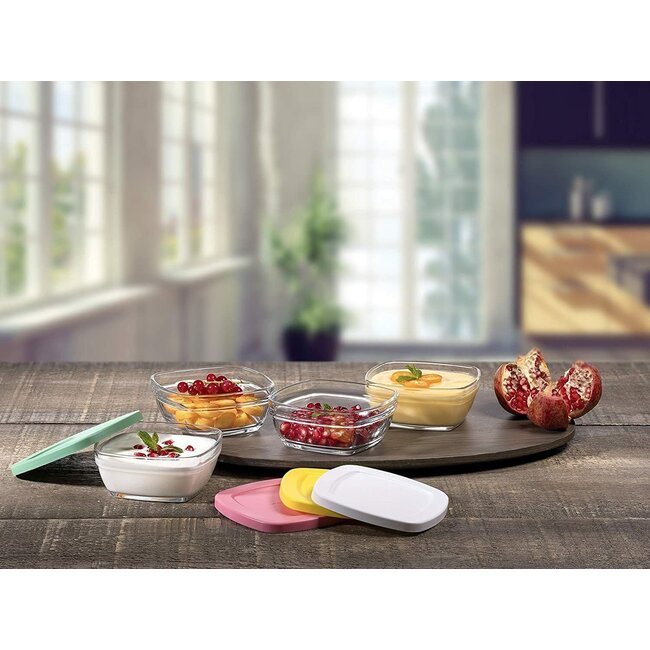 Pasabahce| 4 Pudding Kom Met Deksel | 310ML